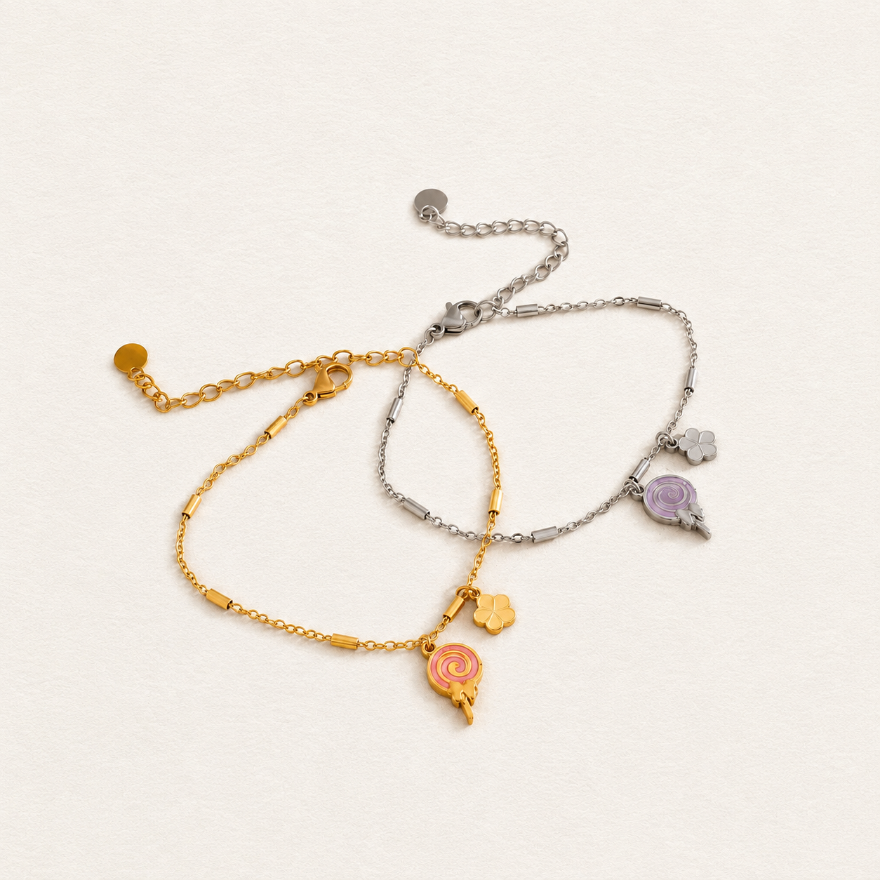 Candy Flower Charm Bracelet