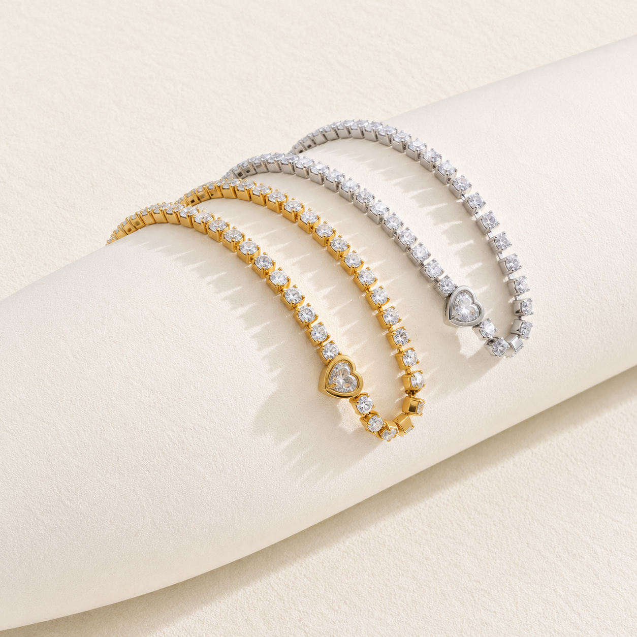 Heart Tennis Bracelet