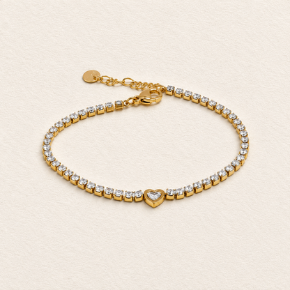 Heart Tennis Bracelet