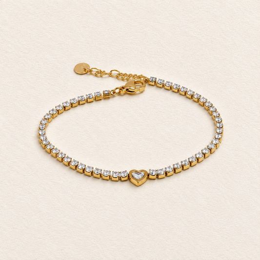Heart Tennis Bracelet