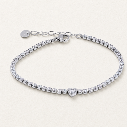 Heart Tennis Bracelet