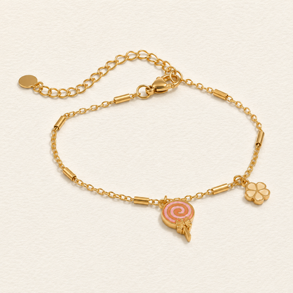 Candy Flower Charm Bracelet
