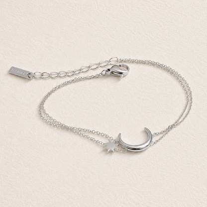Moon & Star Layered Bracelet