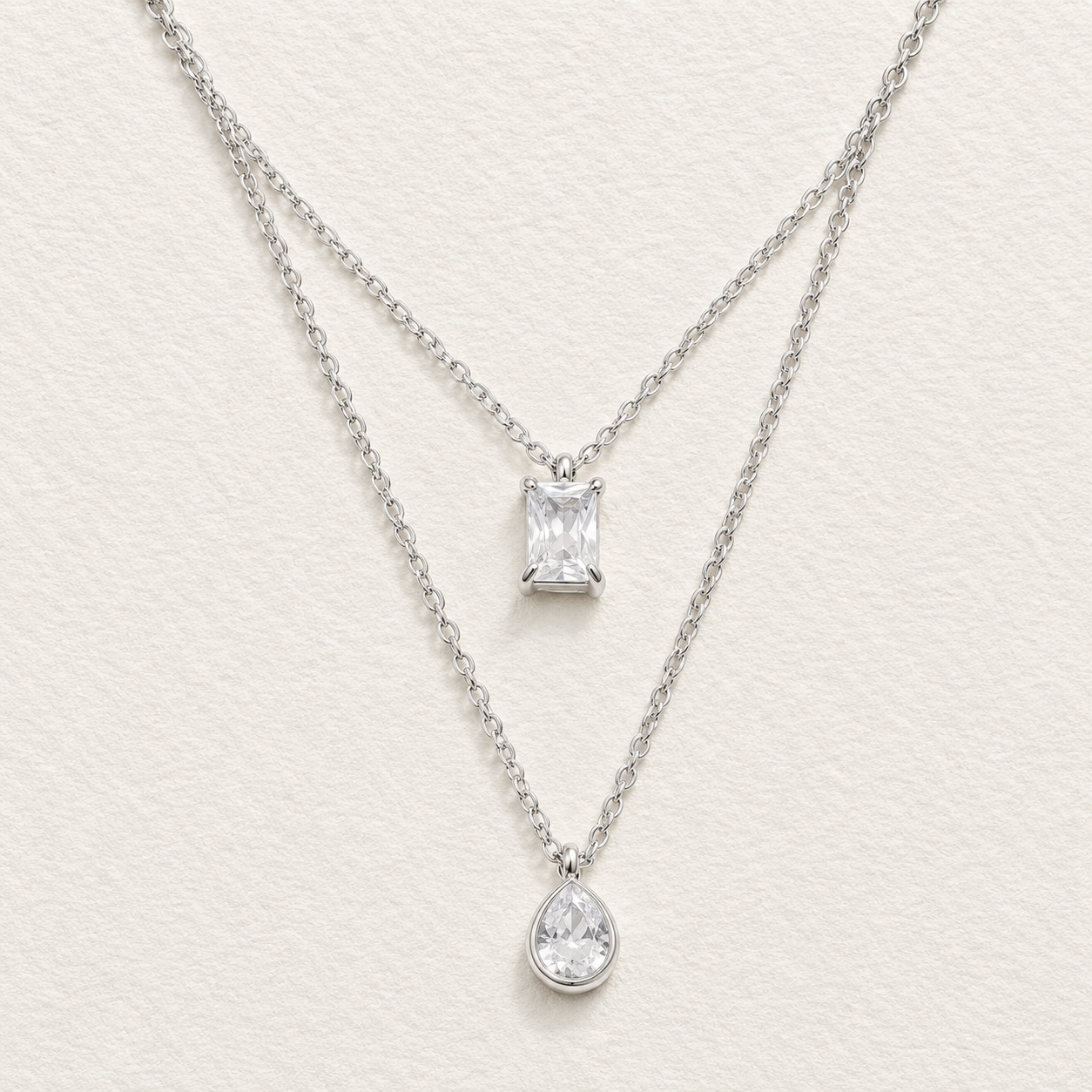 Teardrop Layered Necklace