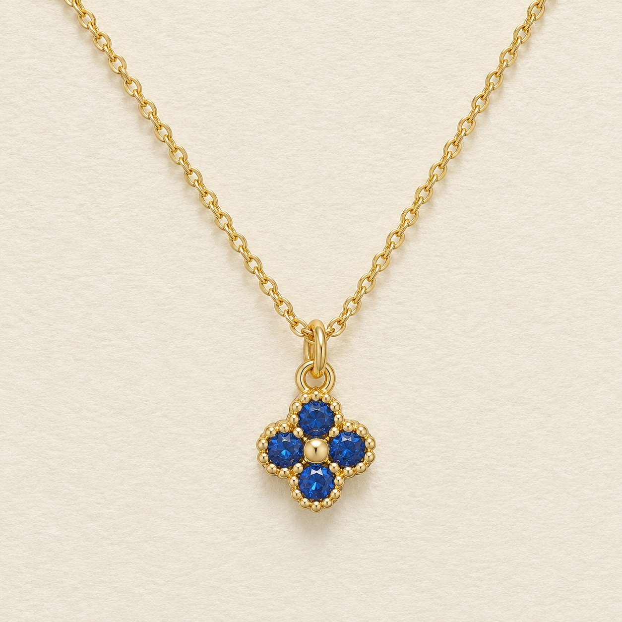 Floral Crystal Pendant Necklace