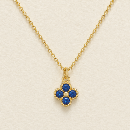 Floral Crystal Pendant Necklace