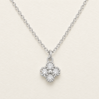 Floral Crystal Pendant Necklace