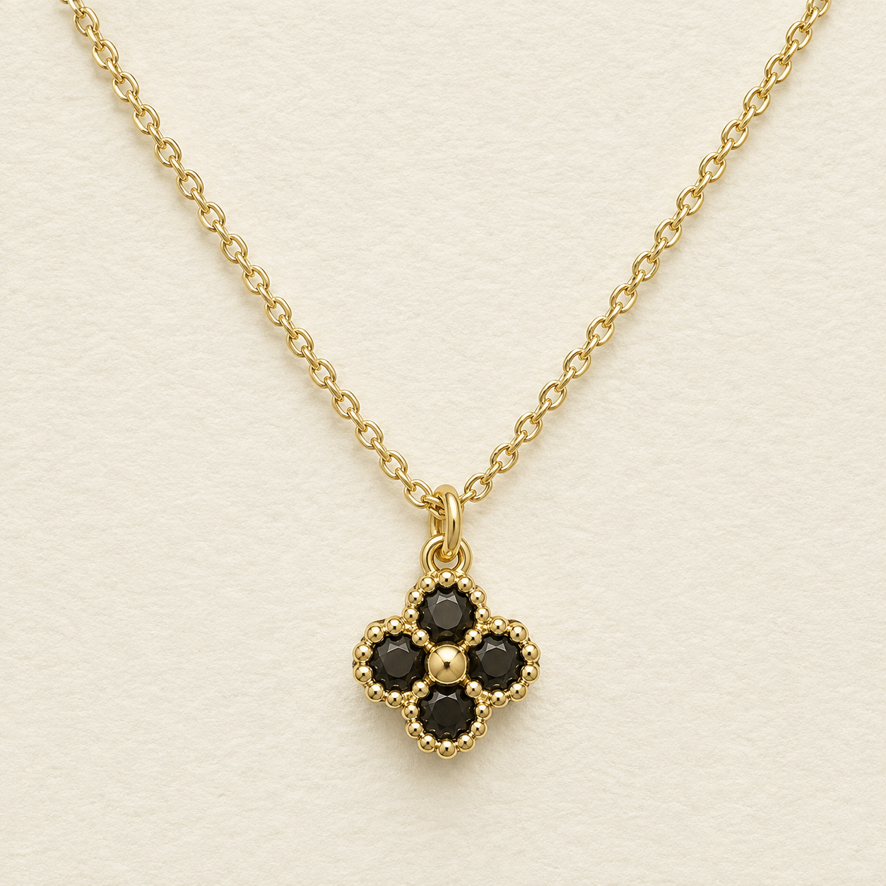 Floral Crystal Pendant Necklace