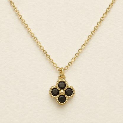 Floral Crystal Pendant Necklace