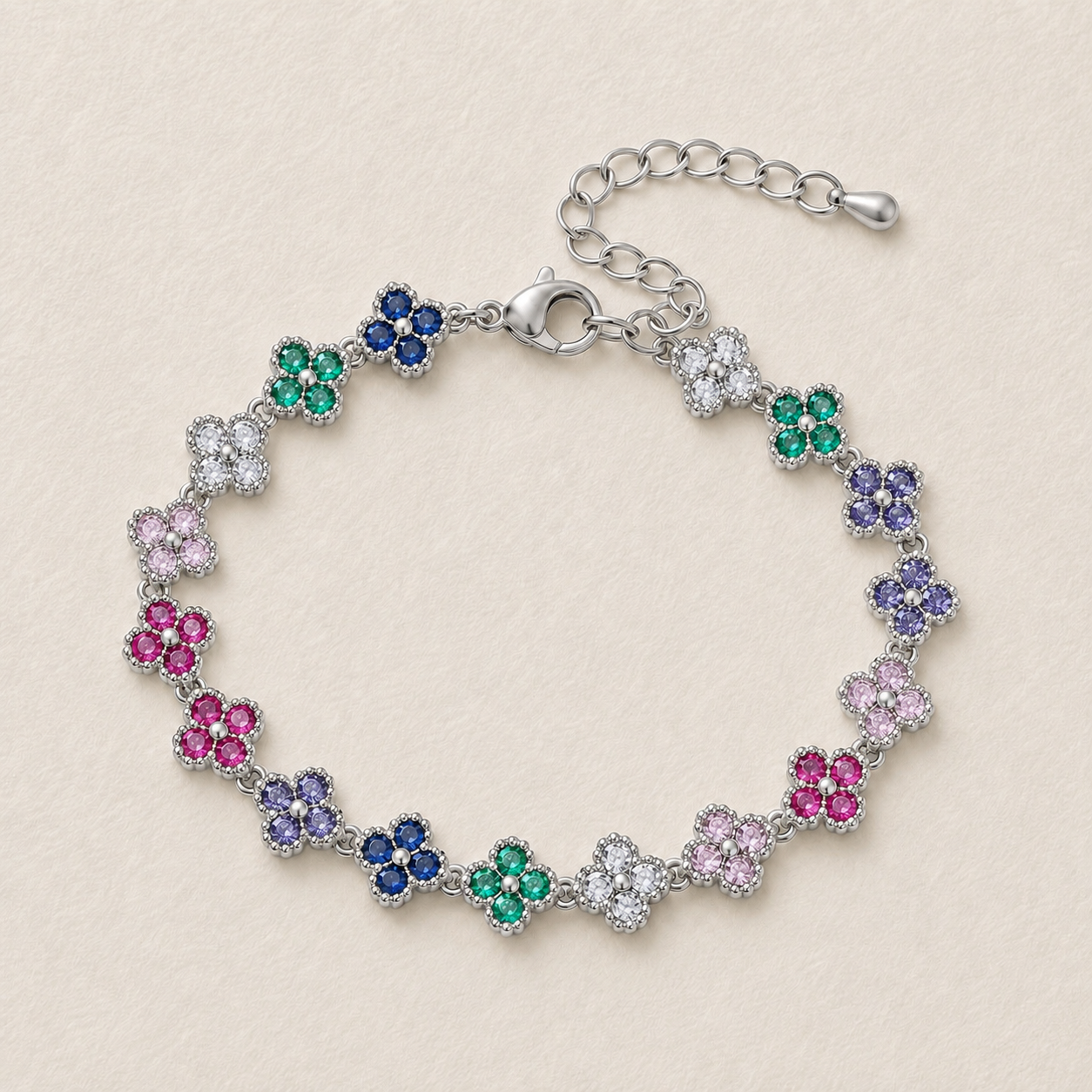 Floral Crystal Bracelet