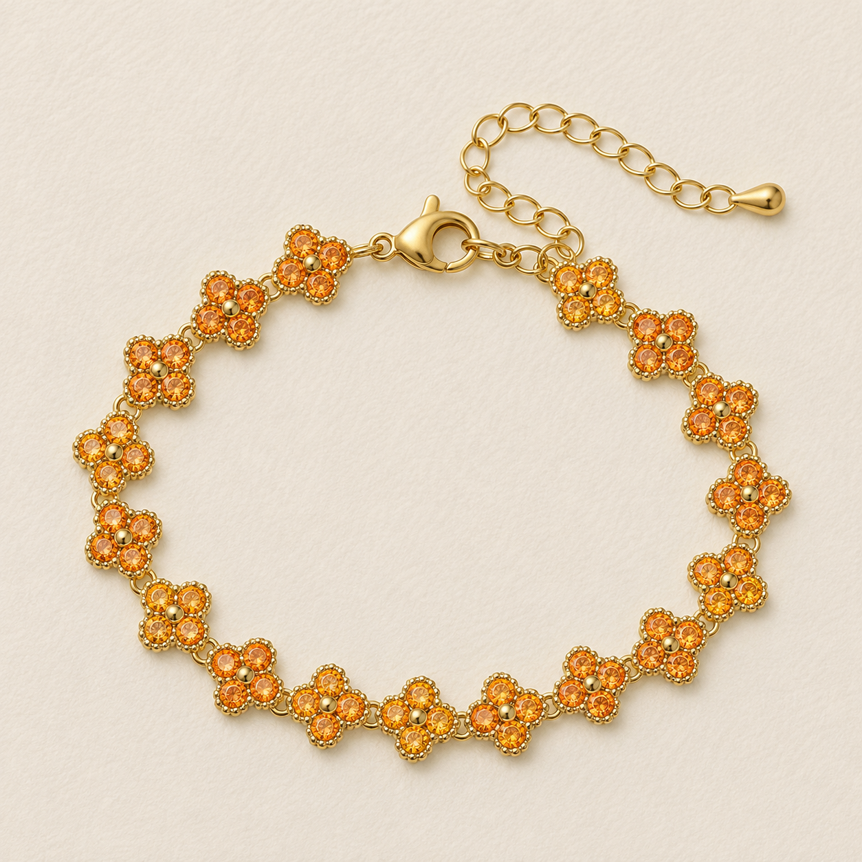 Floral Crystal Bracelet