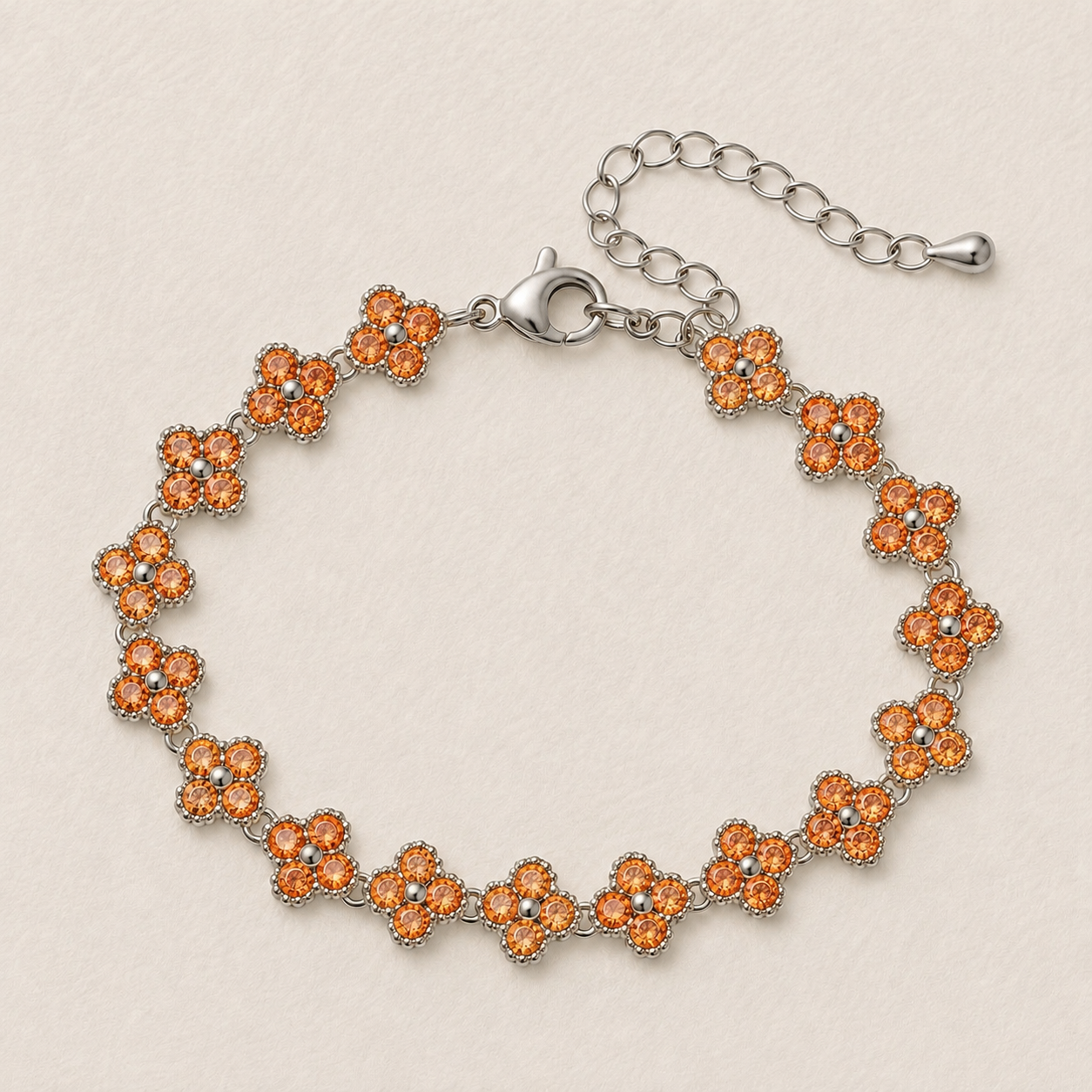 Floral Crystal Bracelet