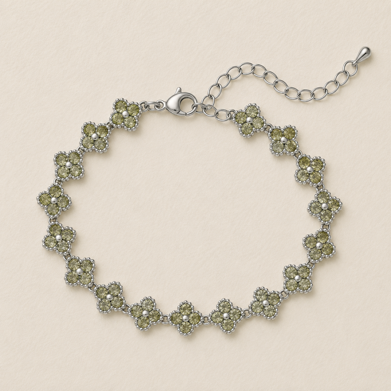 Floral Crystal Bracelet