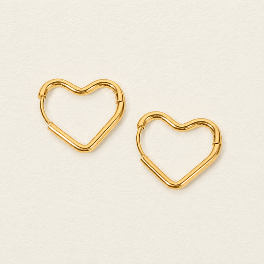 Sweetheart Hoop Earrings