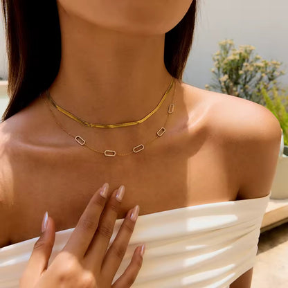 Aurelia Crystal Link Necklace