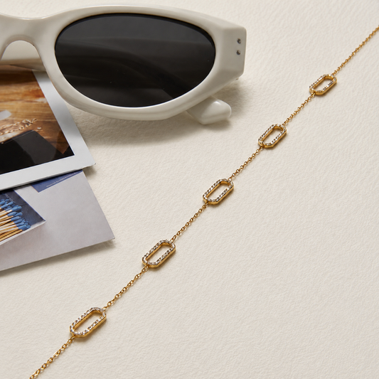 Aurelia Crystal Link Necklace