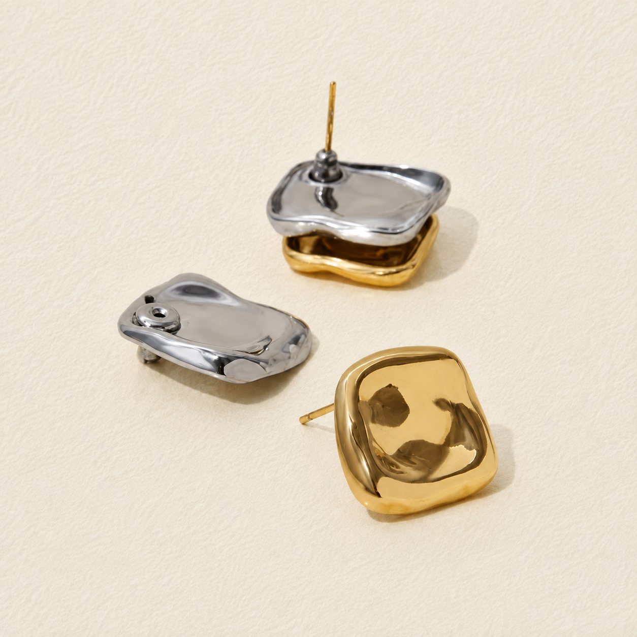 Valentina Two-Tone Sculptural Earrings
