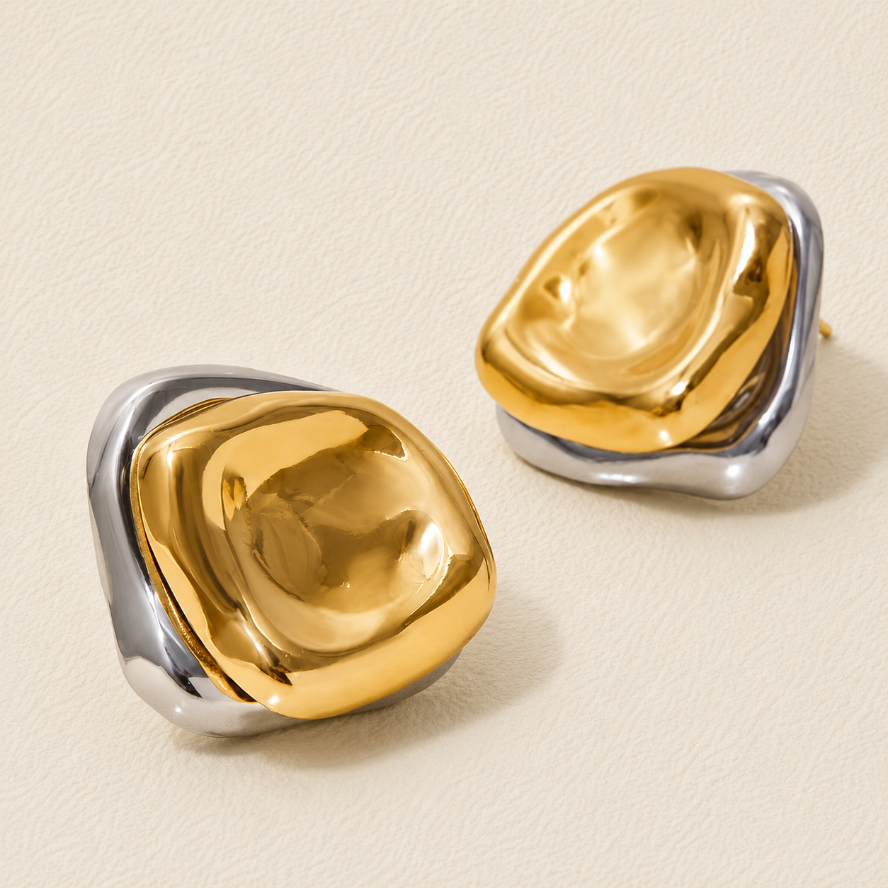 Valentina Two-Tone Sculptural Earrings