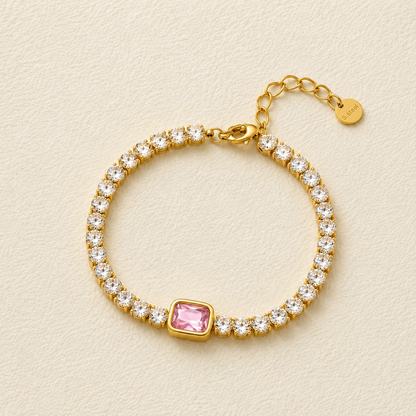 Rosalind Pink Crystal Tennis Bracelet