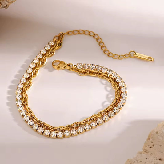 Vivienne Double Layer Crystal Bracelet