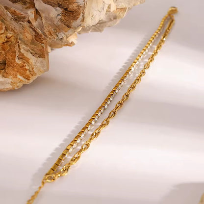 Vivienne Double Layer Crystal Bracelet