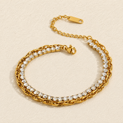 Vivienne Double Layer Crystal Bracelet