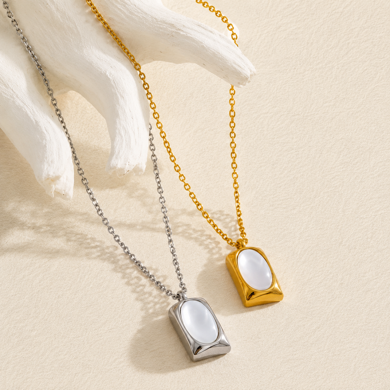 Camille Natural Stone Pendant Necklace