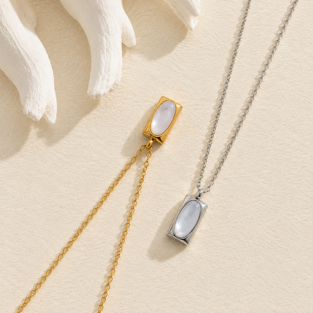 Camille Natural Stone Pendant Necklace