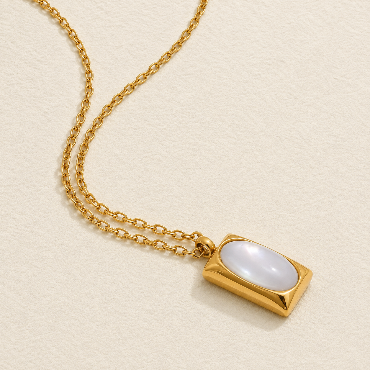 Camille Natural Stone Pendant Necklace