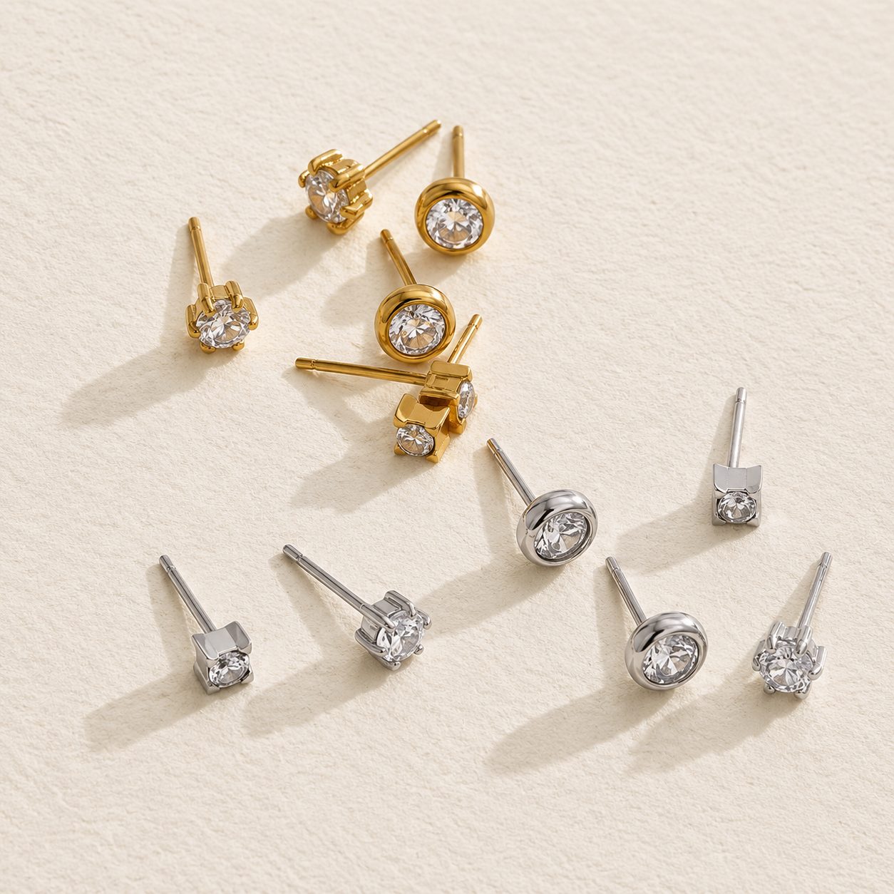 Genevieve Trio Crystal Stud Set
