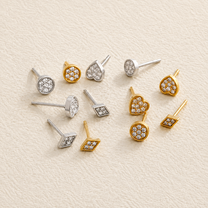 Ottilie Petite Crystal Stud Set