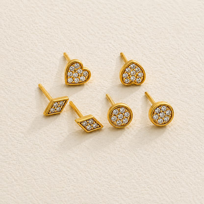 Ottilie Petite Crystal Stud Set