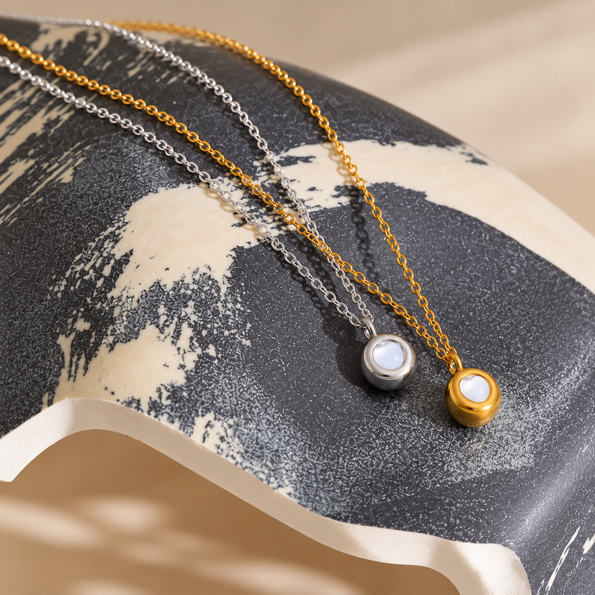 Solenne Shell Pendant Necklace