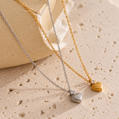 Céline Crystal Heart Necklace