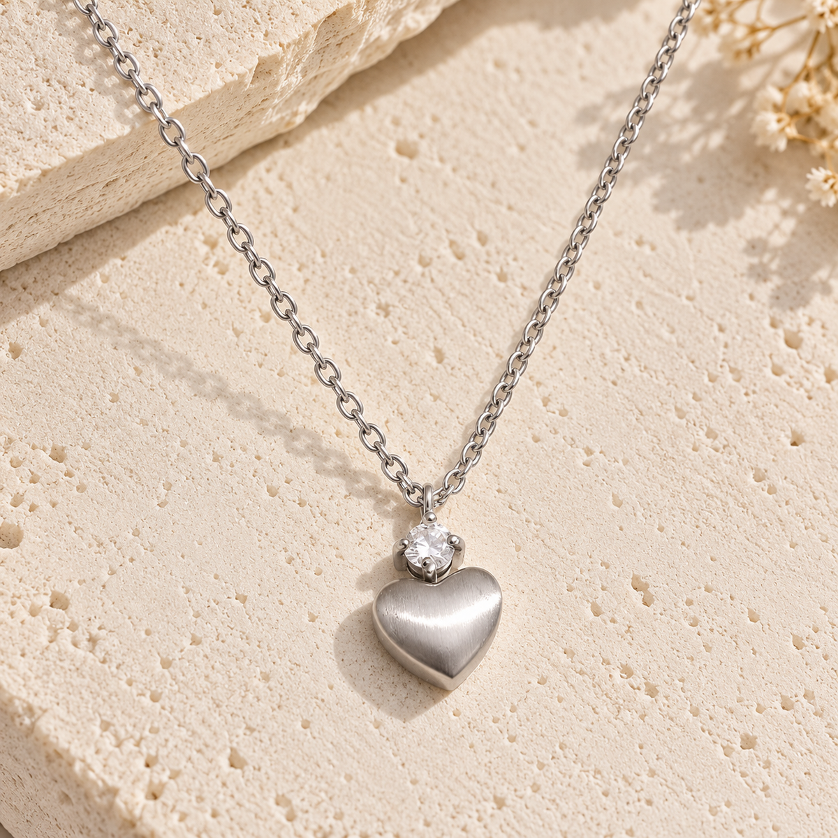 Céline Crystal Heart Necklace