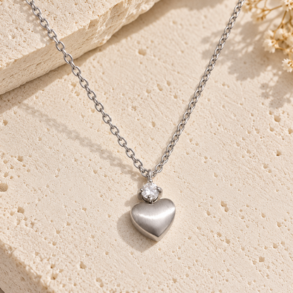 Céline Crystal Heart Necklace