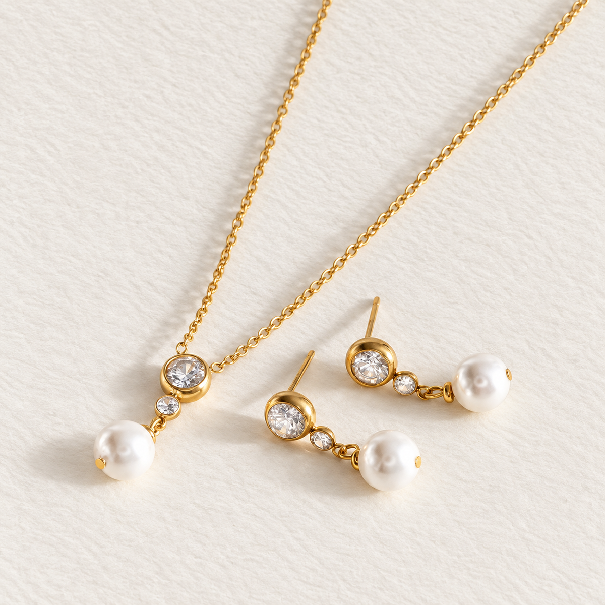 ISADORA PEARL DROP JEWELLERY SET