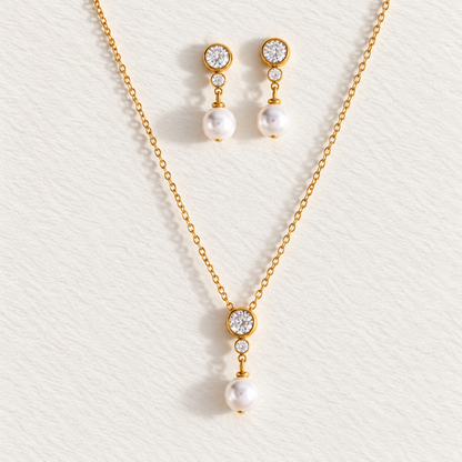 ISADORA PEARL DROP JEWELLERY SET