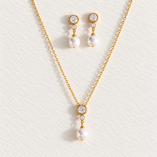 ISADORA PEARL DROP JEWELLERY SET