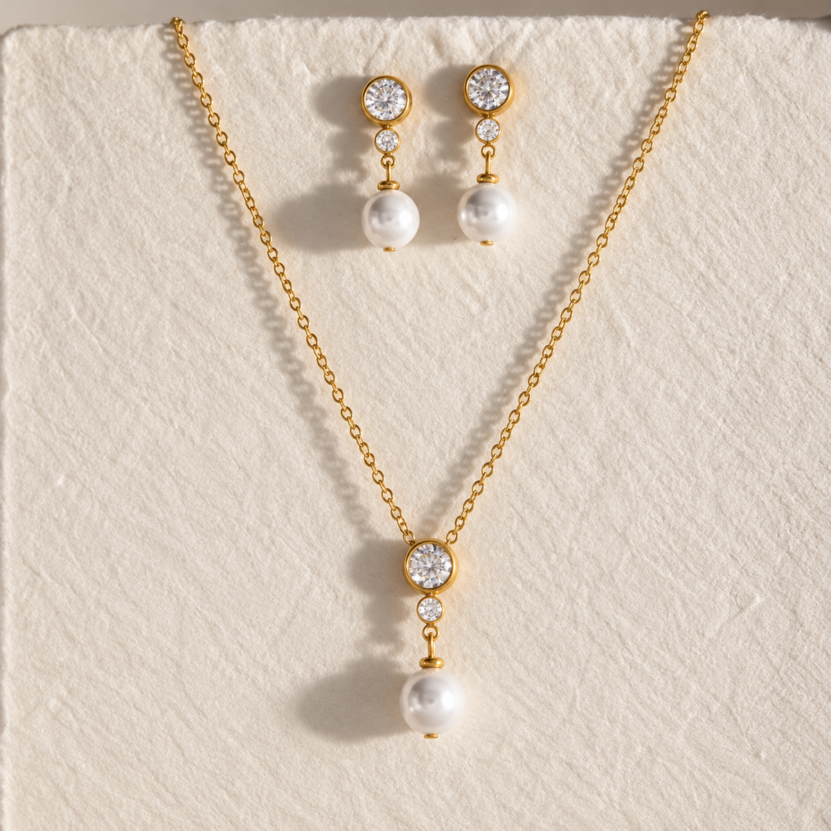 ISADORA PEARL DROP JEWELLERY SET
