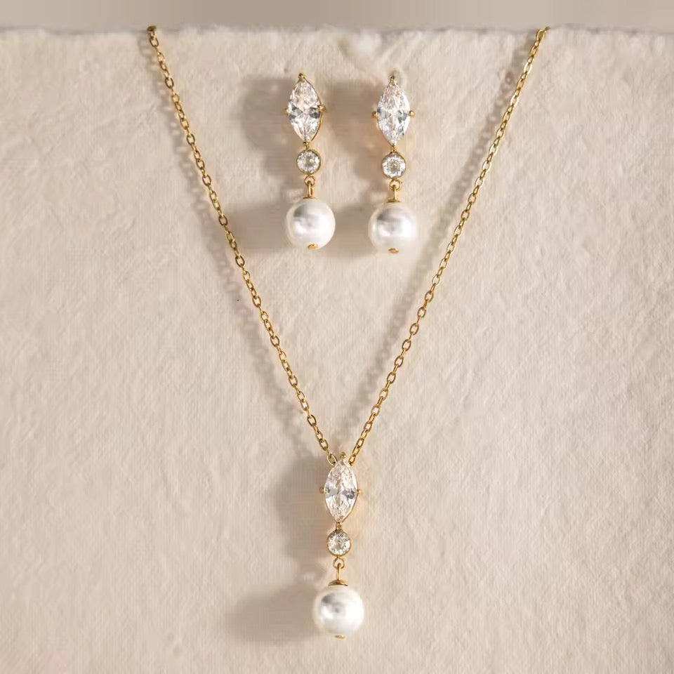 VALENTINA MARQUISE PEARL JEWELLERY SET
