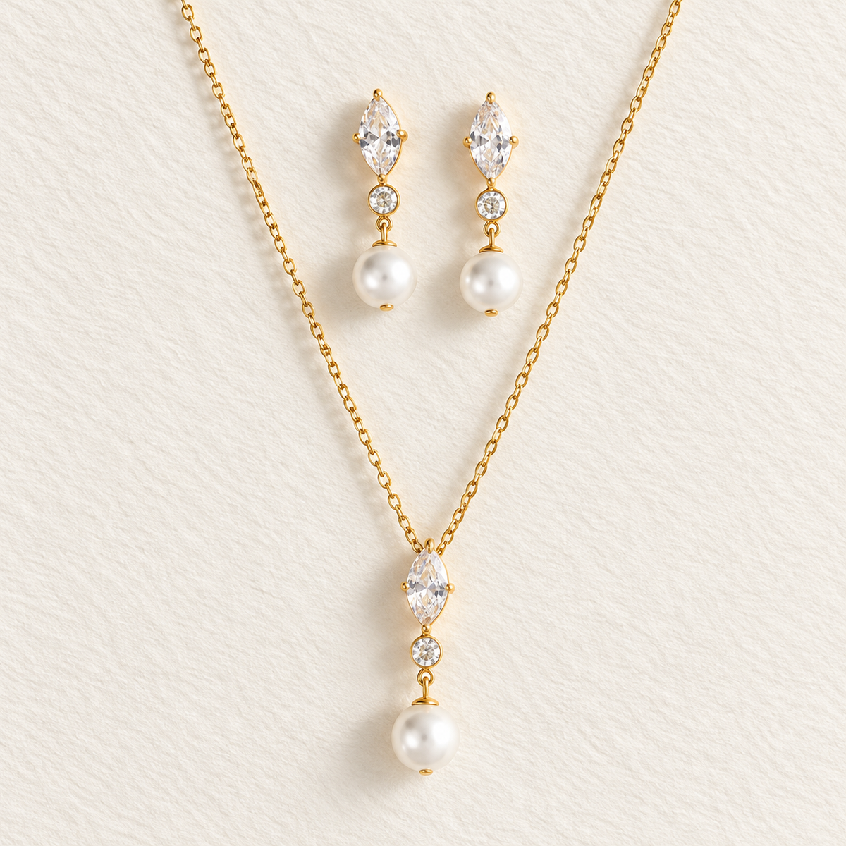 VALENTINA MARQUISE PEARL JEWELLERY SET