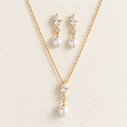 VALENTINA MARQUISE PEARL JEWELLERY SET