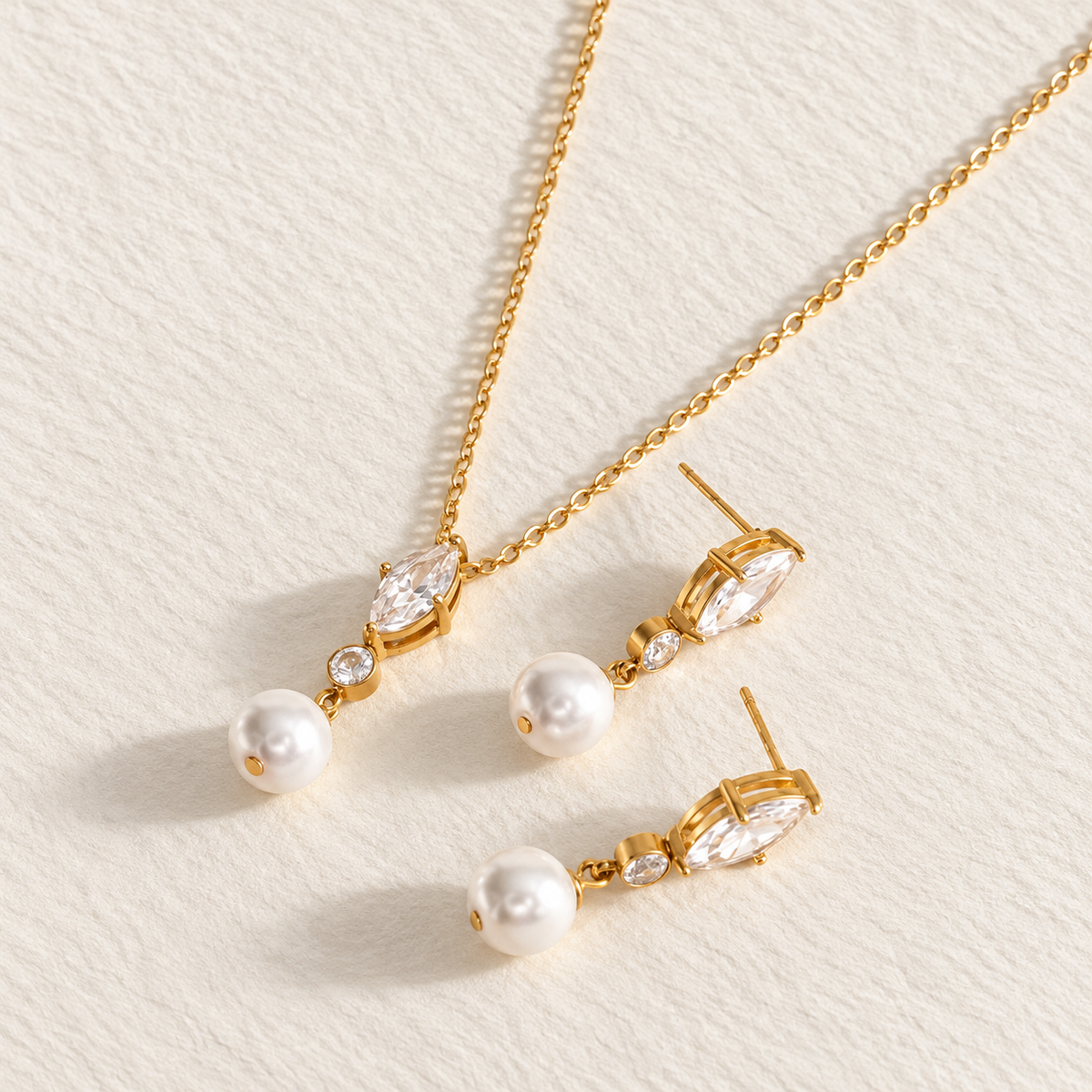 VALENTINA MARQUISE PEARL JEWELLERY SET