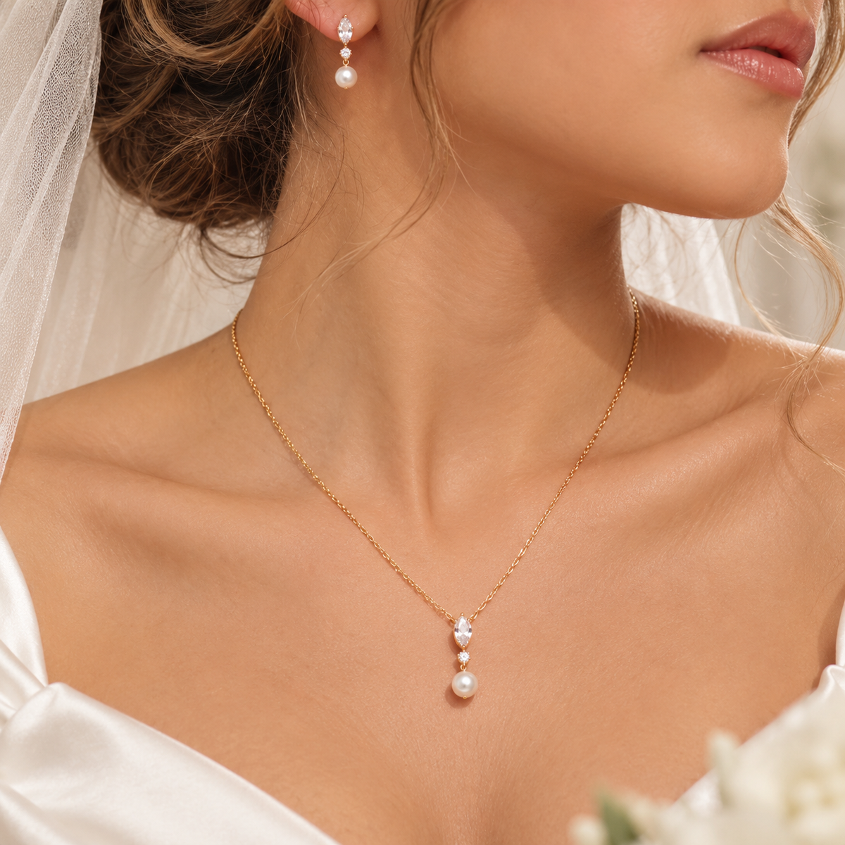 VALENTINA MARQUISE PEARL JEWELLERY SET