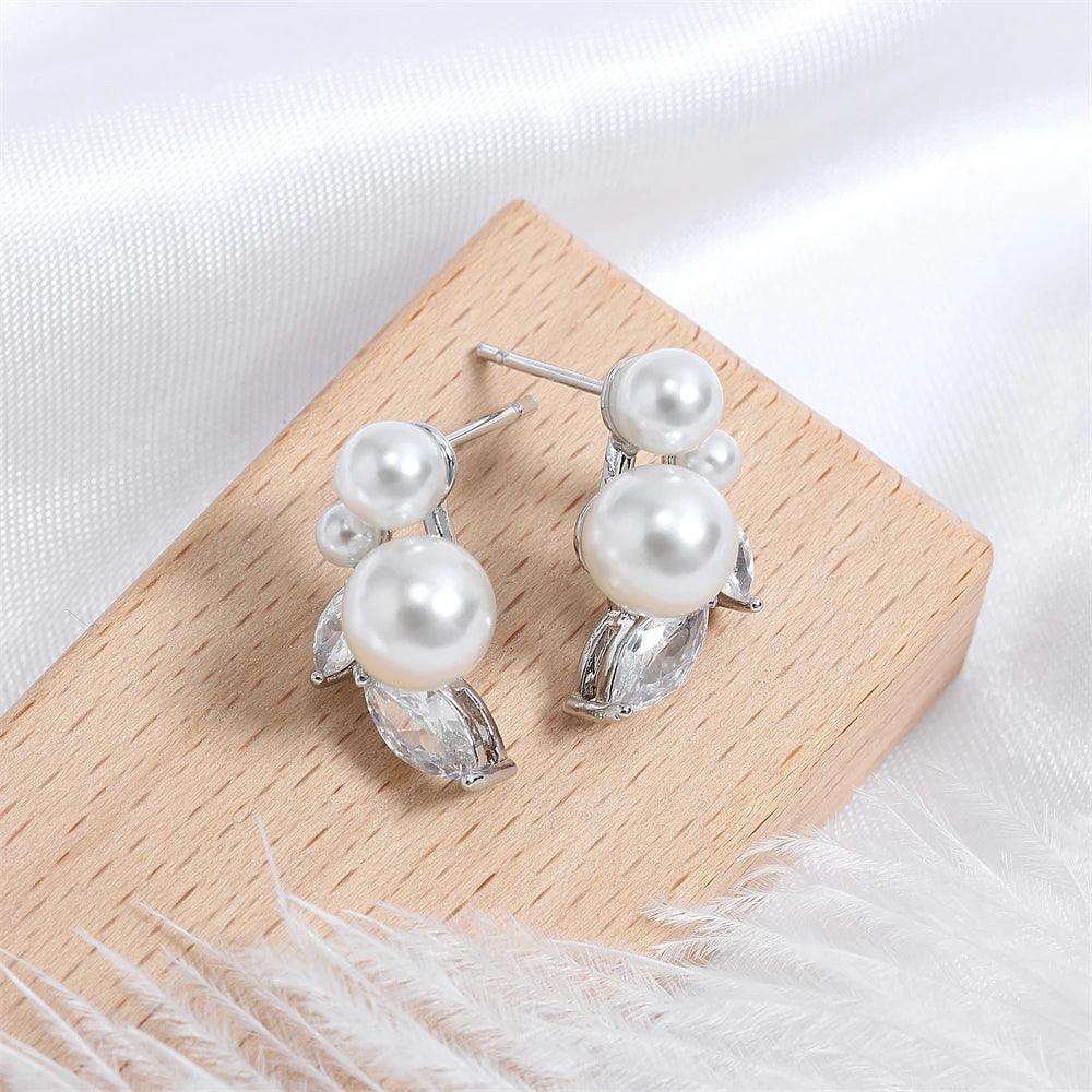 Emily Pearl Stud Earrings - Lizabetha Parker