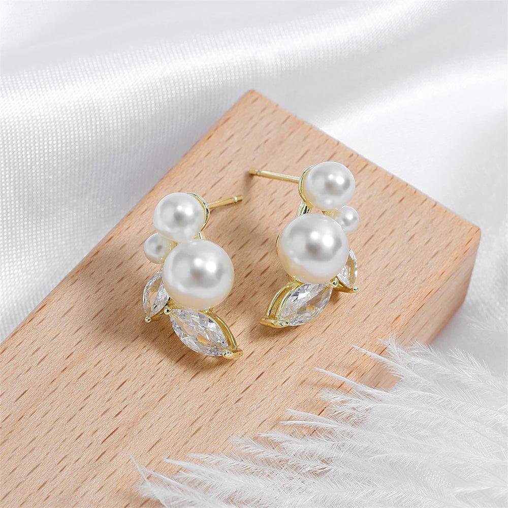 Emily Pearl Stud Earrings - Lizabetha Parker