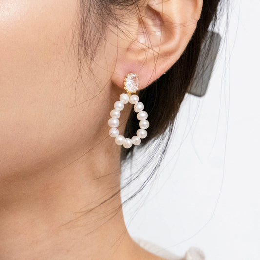 Lola Pearl Hoop Earring - Lizabetha Parker