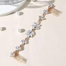 Claire Bridal Opal Hair Comb - Lizabetha Parker