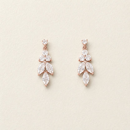 Boucles d'oreilles Daisy Gold Leaf CZ